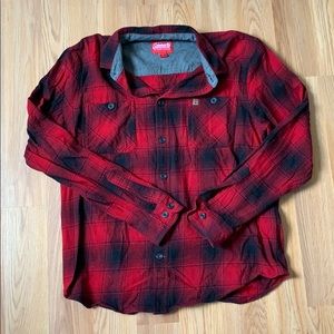 Men’s Coleman Black and Red Plain Button Down